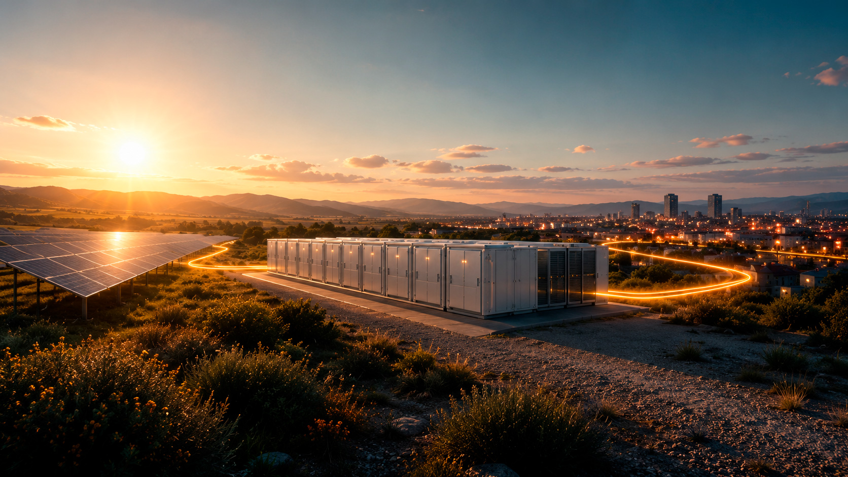 Almacenamiento de electricidad solar en baterías